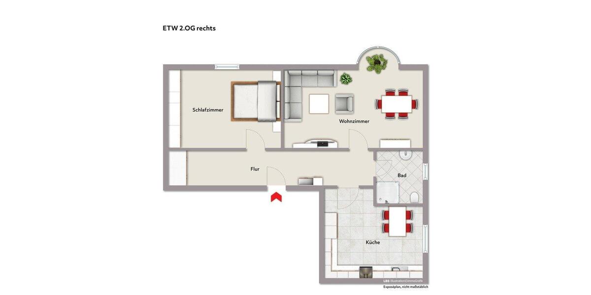 Etagenwohnung Bielefeld Schildesche - 3 Zimmer, 53 m&sup2;, 164.000&euro; | Angebot:26549445
