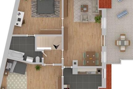 Helle, gut geschnittene 3 ZKB Dachgeschoß Wohnung 84 m² mit EBK und großer Dachterrasse Bielefeld Schildesche Ortskern 3 zimmer