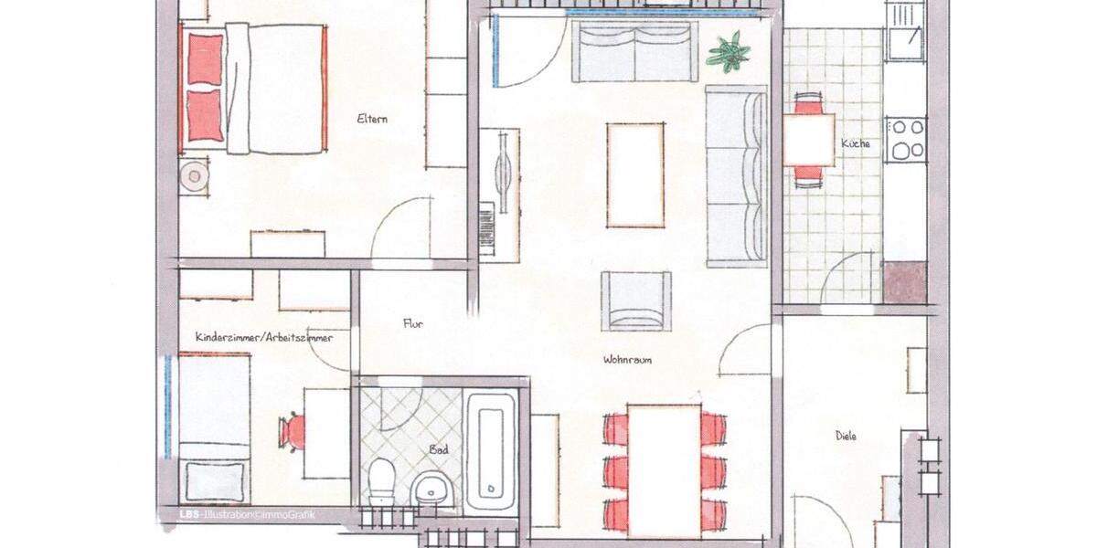 Erdgeschoßwohnung Bad Salzuflen - 3 Zimmer, 72 m&sup2;, 139.000&euro; | Angebot:25287067
