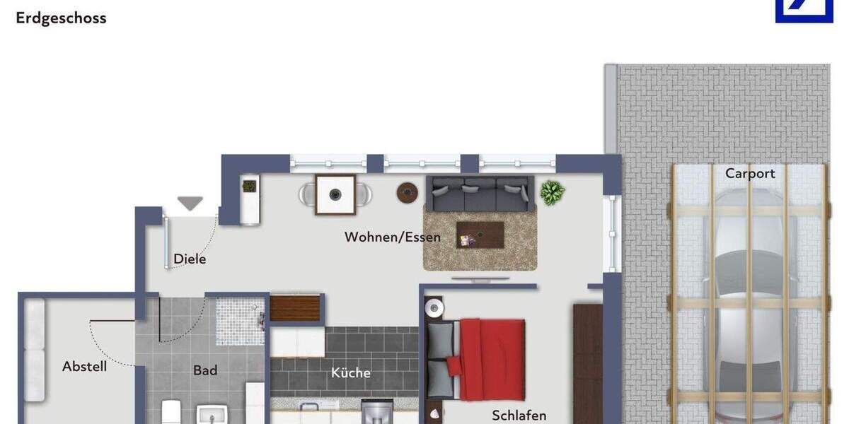 Etagenwohnung Bielefeld Schildesche - 2 Zimmer, 57 m&sup2;, 174.900&euro; | Angebot:25677894