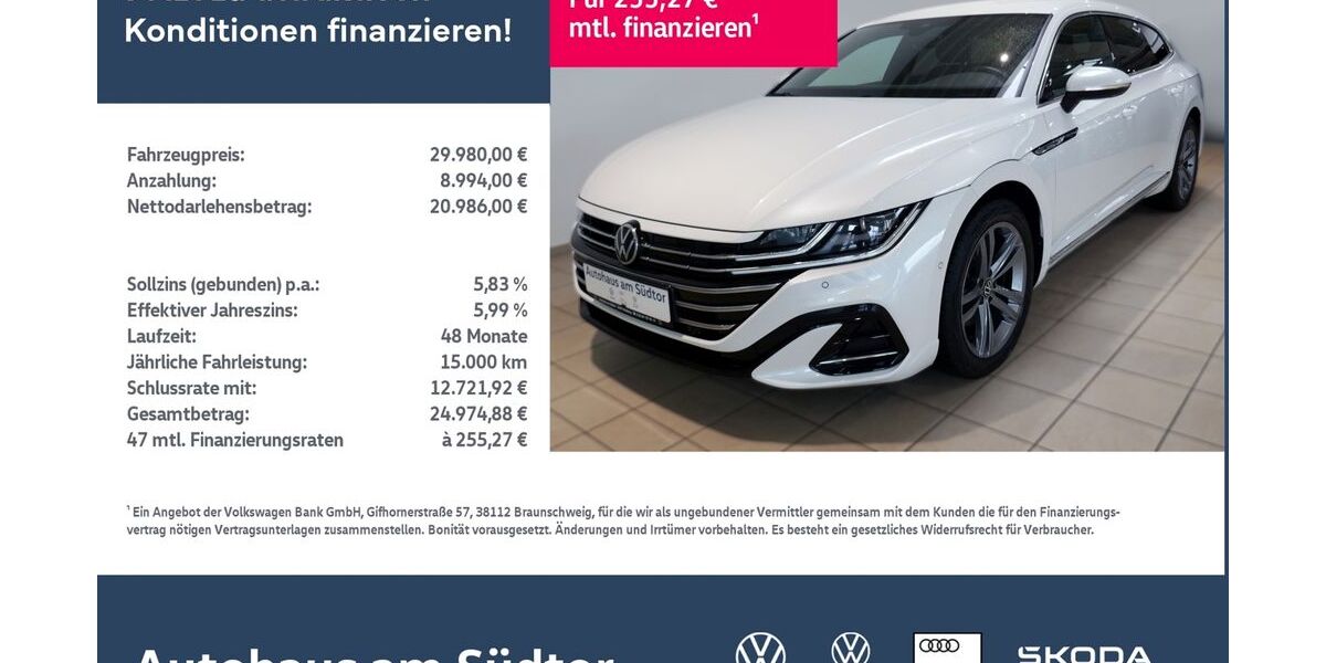 VW Arteon 46.487 km 27.980 &euro; Rietberg 33397