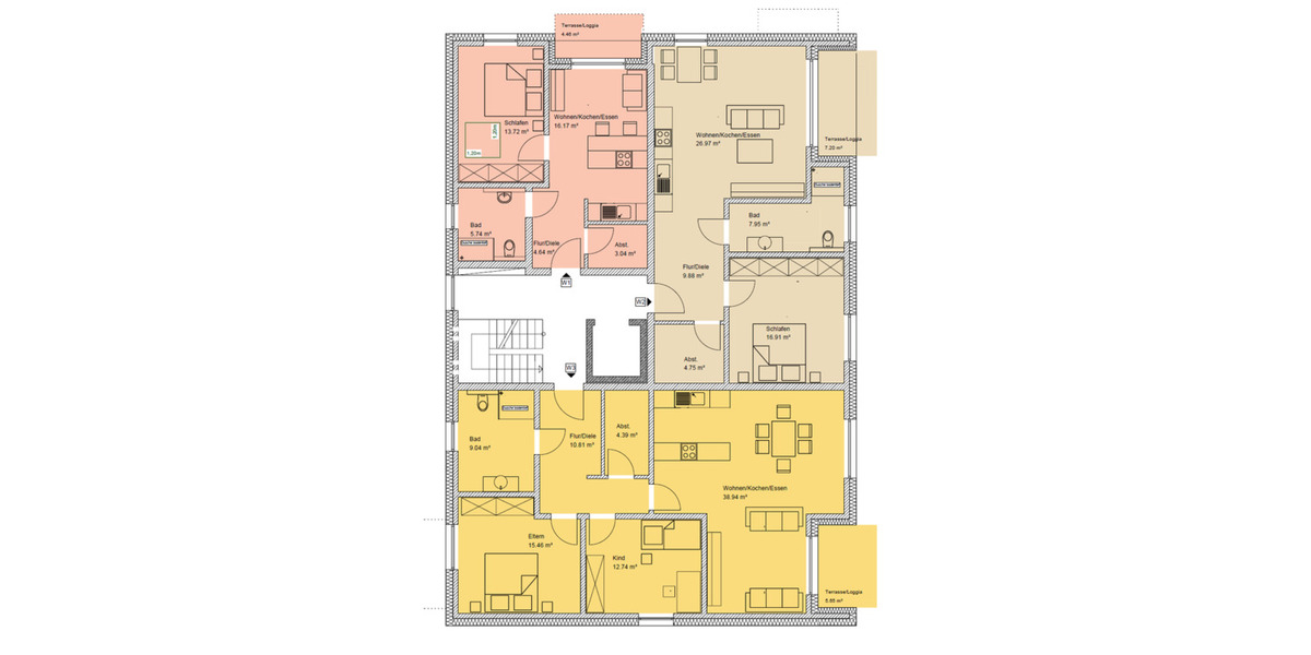 Erdgeschoßwohnung Herford Falkendiek - 2 Zimmer, 48 m&sup2;, 624&euro; | Angebot:23023658