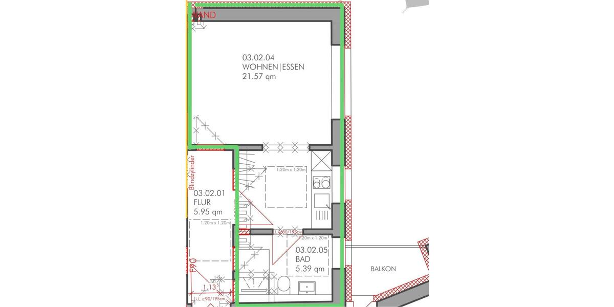 Etagenwohnung Bielefeld Gadderbaum - 1 Zimmer, 28 m&sup2;, 400&euro; | Angebot:26110157