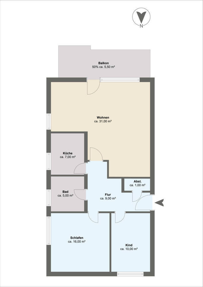 Chic, renoviert, energetisch aktuell! 3-Zimmer-Eigentumswohnung mit Balkon