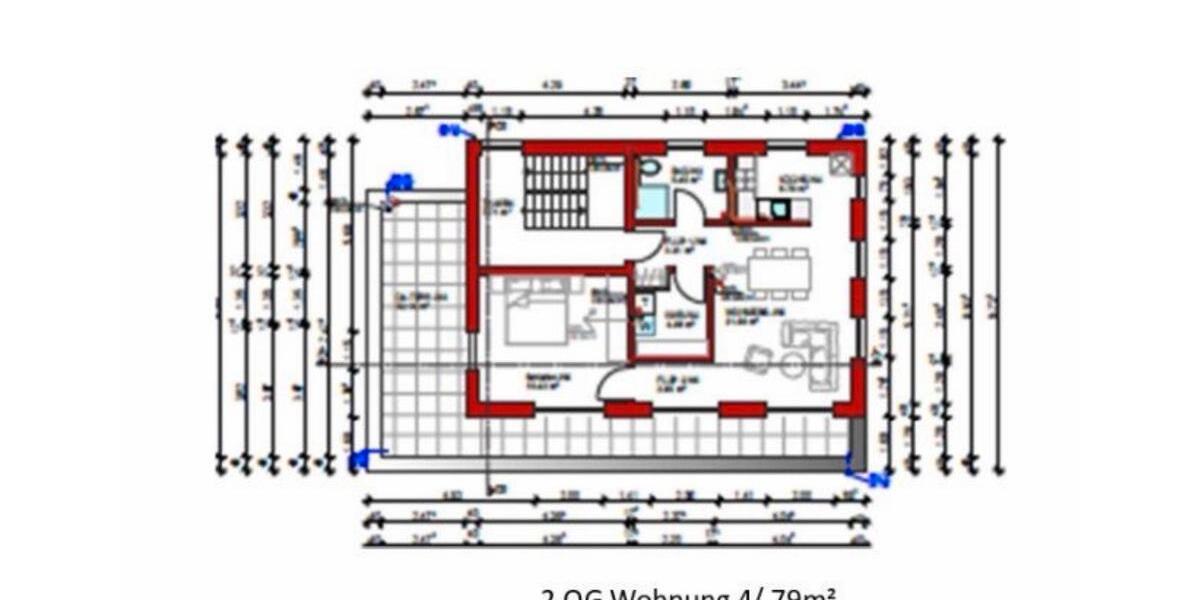 Neubau Wohnung in Melle-Mitte zu Vermieten 79m2 !! 2 zimmer