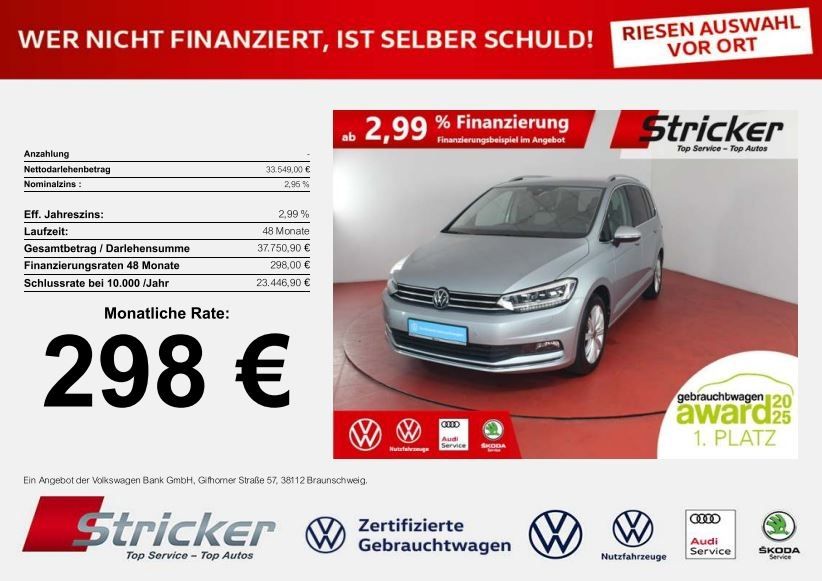 VW Touran 25.474 km 32.449 &euro; Detmold 32760