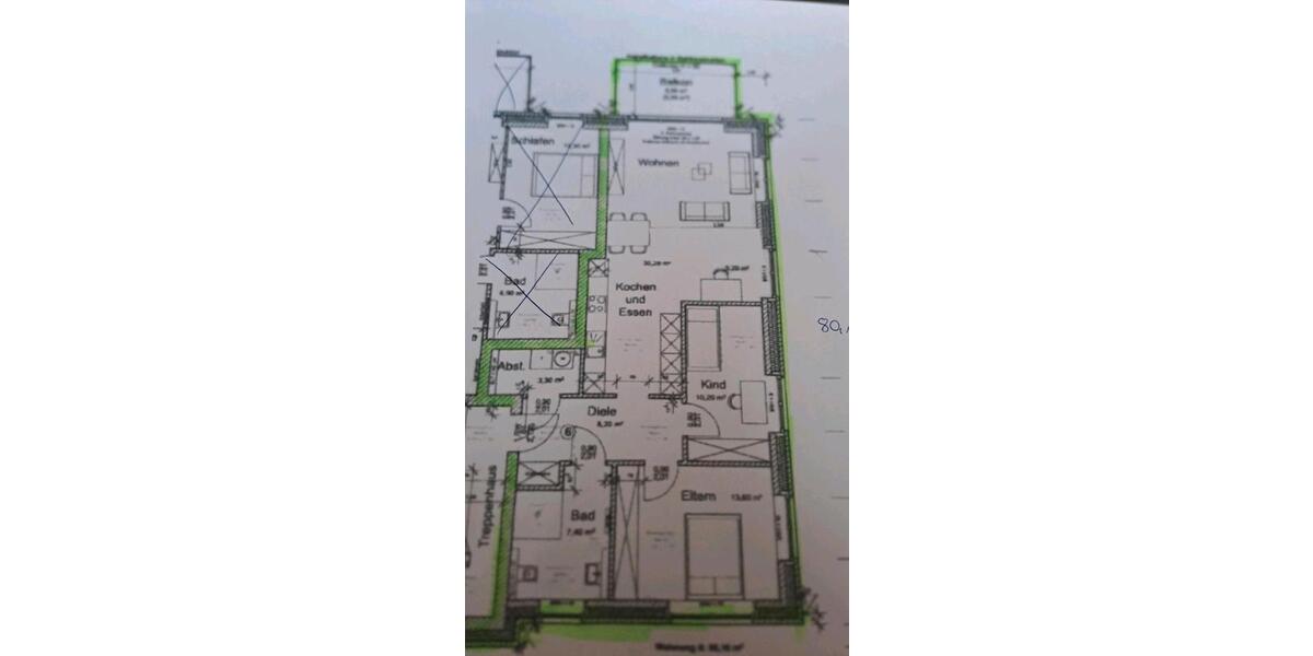 Etagenwohnung Delbrück - 3 Zimmer, 80 m&sup2;, 1.090&euro; | Angebot:26097253