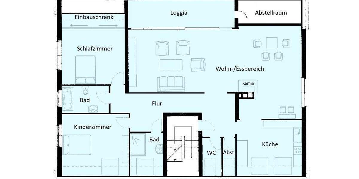 == Hier haben Sie das ganze Dachgeschoss für sich! Renovierte ETW in Lipperreihe == 3 zimmer