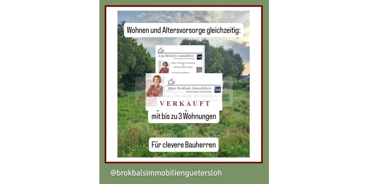 Bis zu 3 Wohnungen möglich_für Käufer provisionsfrei und bauträgerfrei - Grundstück Gütersloh Avenwedde | Angebot:17138524