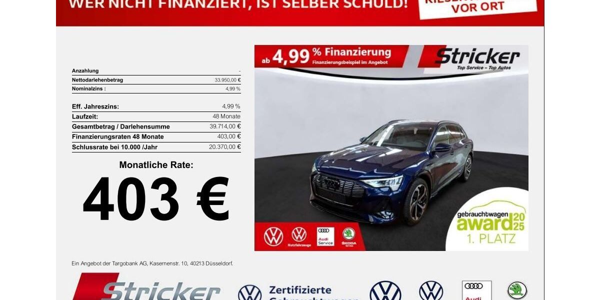 Audi e-tron 32.343 km 33.949 &euro; Detmold 32760