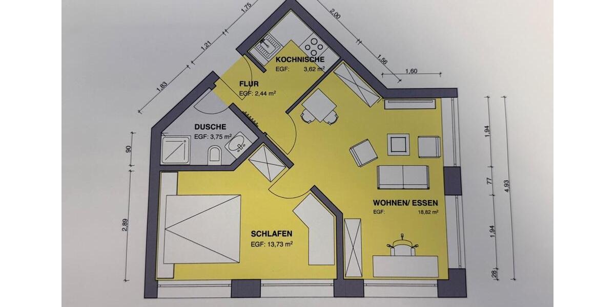 Etagenwohnung Gütersloh Kattenstroth - 2 Zimmer, 44 m&sup2;, 168.000&euro; | Angebot:26814676