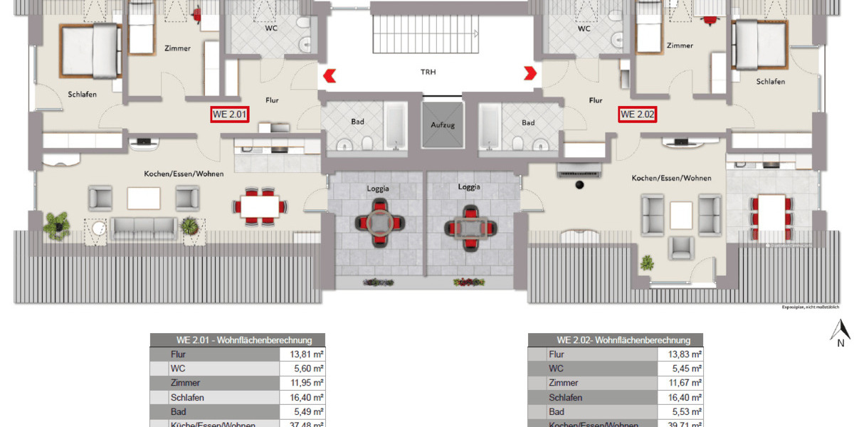 Etagenwohnung Gütersloh Innenstadt - 3 Zimmer, 73 m&sup2;, 370.500&euro; | Angebot:26674986