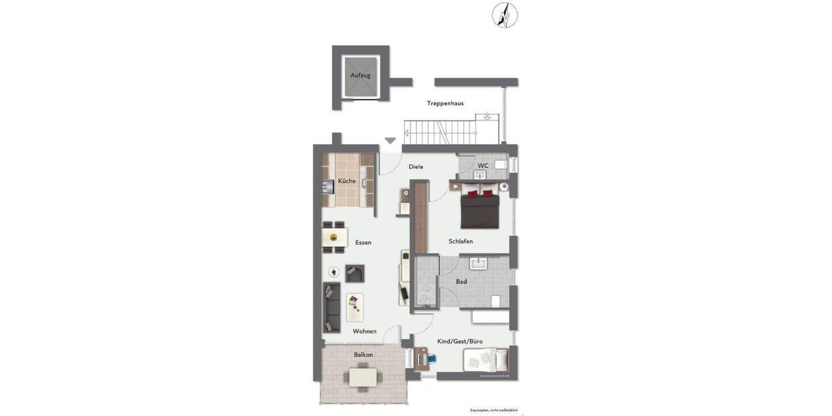 Etagenwohnung Bielefeld Jöllenbeck - 3 Zimmer, 75 m&sup2;, 790&euro; | Angebot:26341747