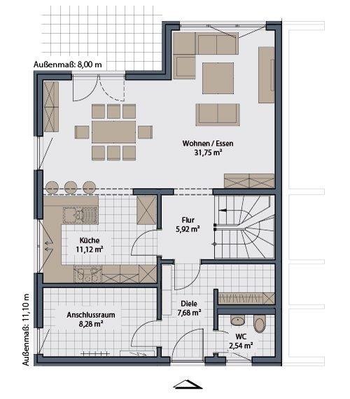 Doppelhaushälfte Herford Diebrock - 5 Zimmer, 176 m&sup2;, 1.900&euro; | Angebot:26664281