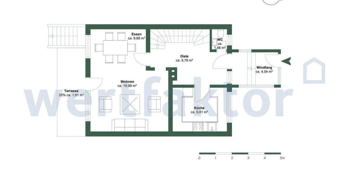 Reihenmittelhaus Bielefeld Sennestadt - 5 Zimmer, 108 m&sup2;, 330.000&euro; | Angebot:25694624