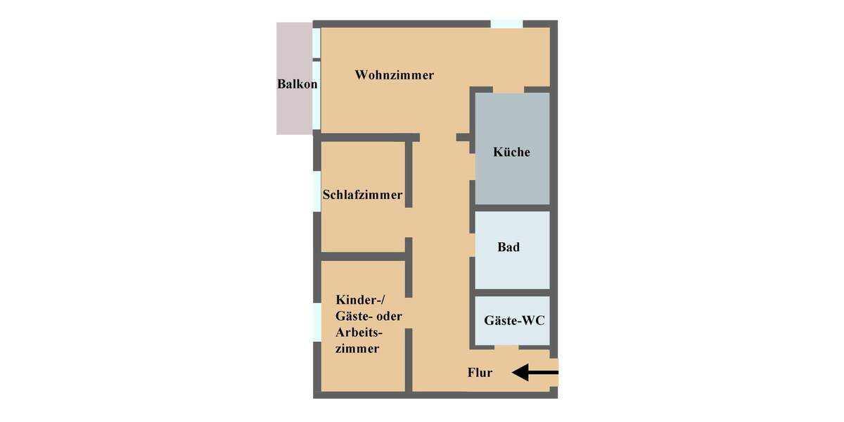 Etagenwohnung Bielefeld / Hillegossen Hillegossen - 3 Zimmer, 86 m&sup2;, 120.000&euro; | Angebot:25781293