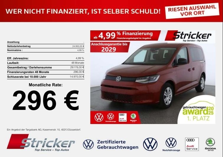 VW Caddy 31.711 km 24.949 &euro; Detmold 32760