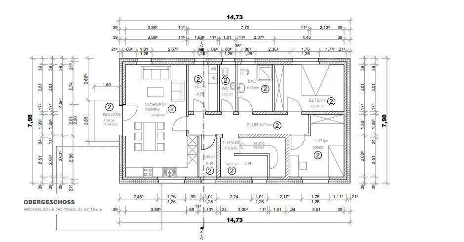Neubau eines kleinen 2-Familienhauses 3 zimmer