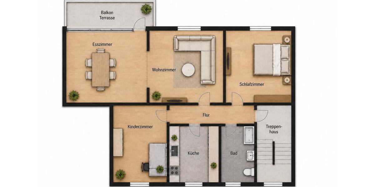 Etagenwohnung Detmold - 3.5 Zimmer, 103 m&sup2;, 1.000&euro; | Angebot:26415696