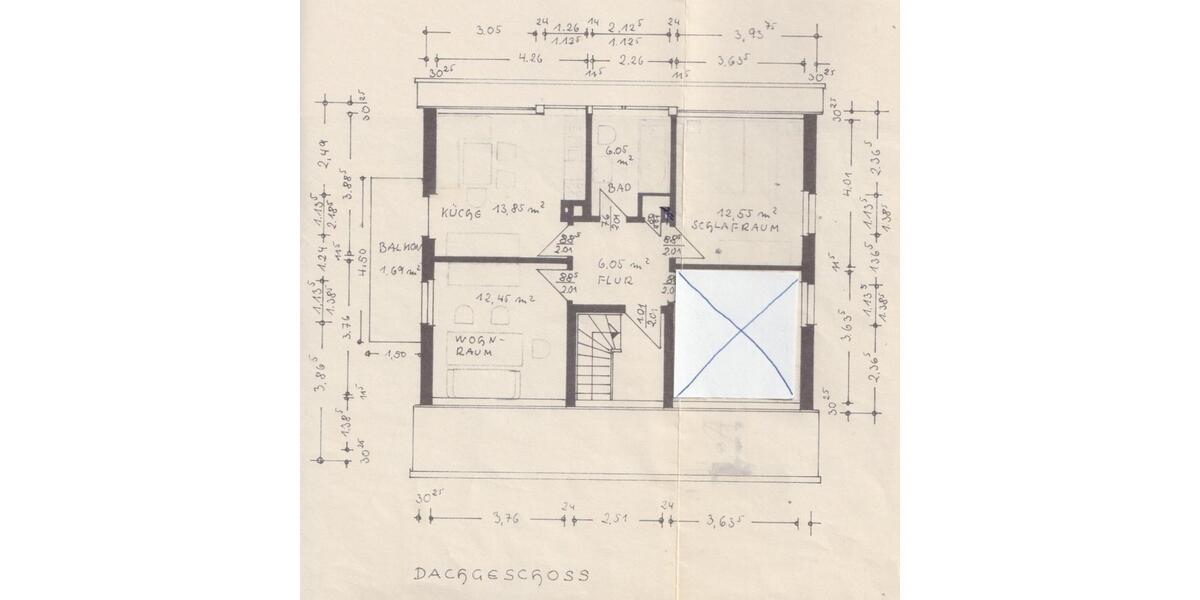Etagenwohnung Dissen am Teutoburger Wald - 4 Zimmer, 50 m&sup2;, 350&euro; | Angebot:25721785