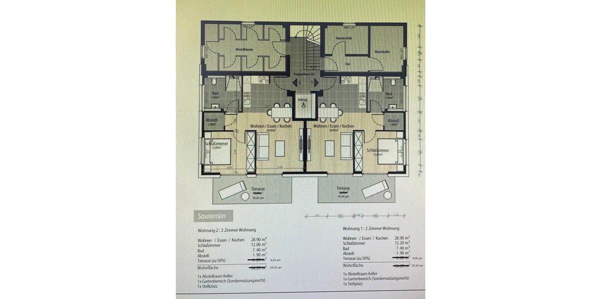 Terrassenwohnung Bad Oeynhausen Rehme - 2 Zimmer, 59 m&sup2;, 740&euro; | Angebot:26428221