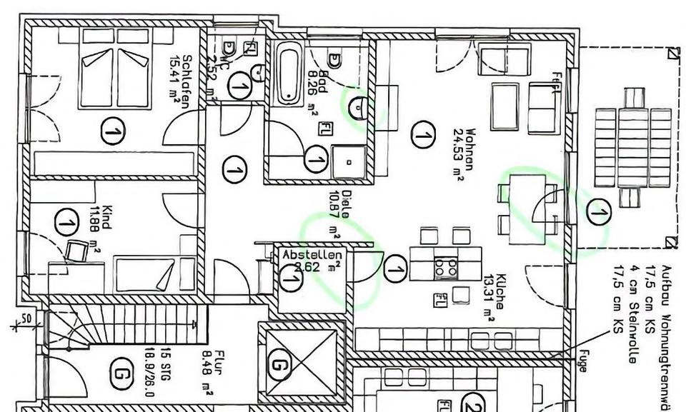 Erdgeschoßwohnung Bad Oeynhausen - 3 Zimmer, 96 m&sup2;, 1.400&euro; | Angebot:26226609