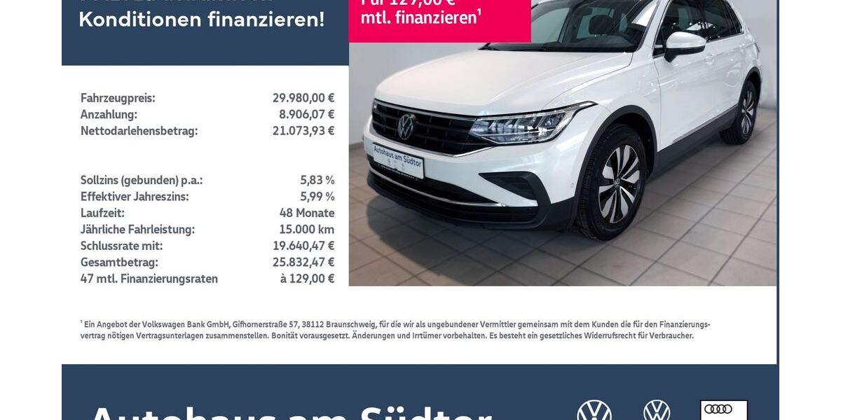 VW Tiguan 28.218 km 28.980 &euro; Rietberg 33397