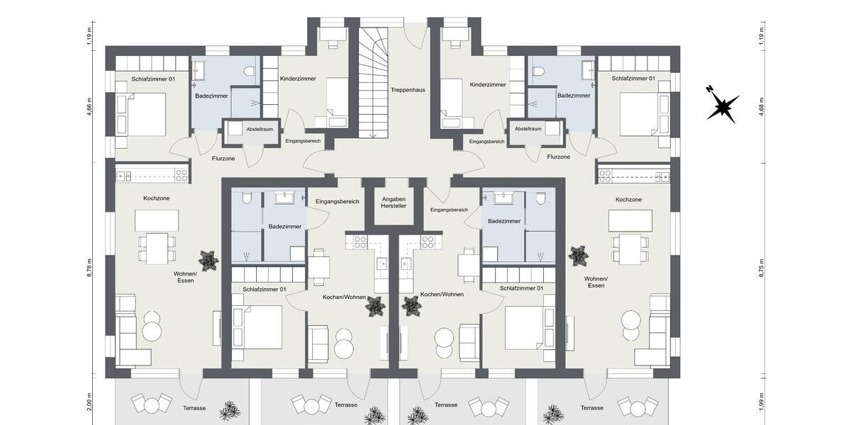 Maisonettenwohnung Bielefeld Jöllenbeck - 3 Zimmer, 94 m&sup2;, 1.405&euro; | Angebot:26644021