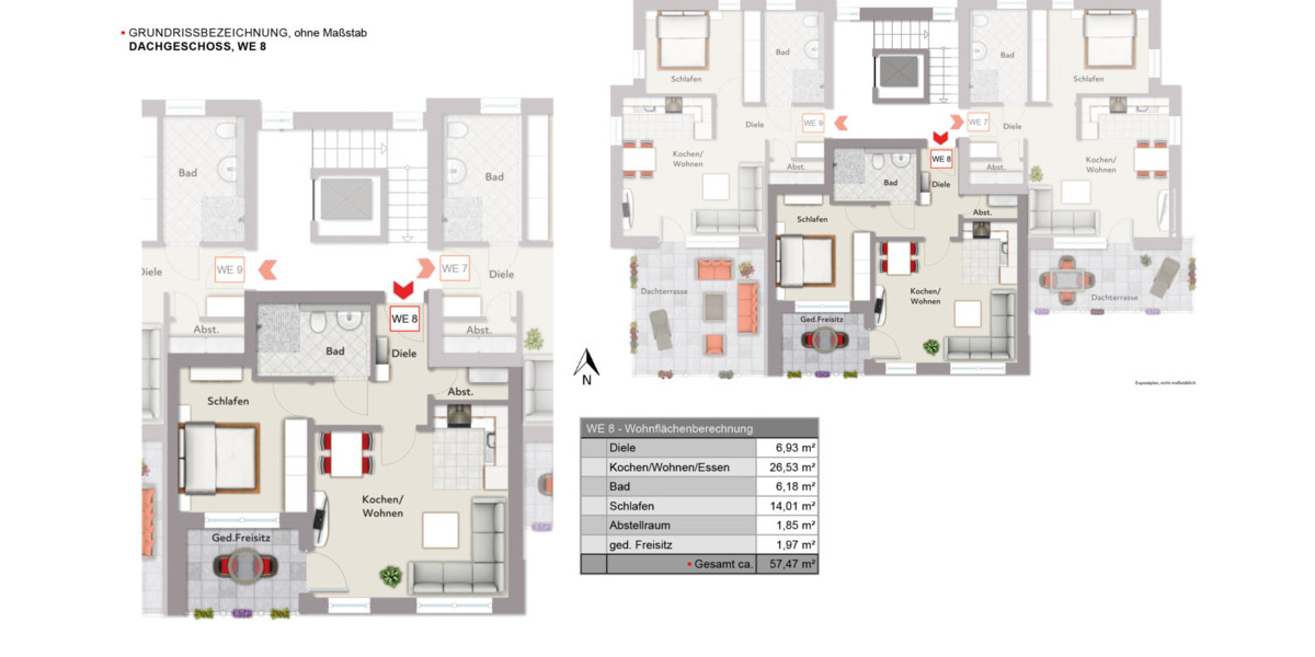 Etagenwohnung Schloß Holte-Stukenbrock Schloß Holte - 3 Zimmer, 80 m&sup2;, 334.300&euro; | Angebot:25708848