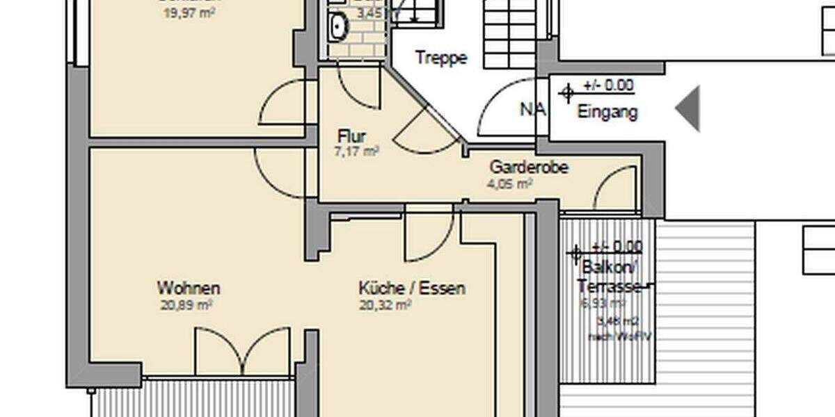 Etagenwohnung Detmold Heiligenkirchen - 3 Zimmer, 84 m&sup2;, 299.000&euro; | Angebot:25756405