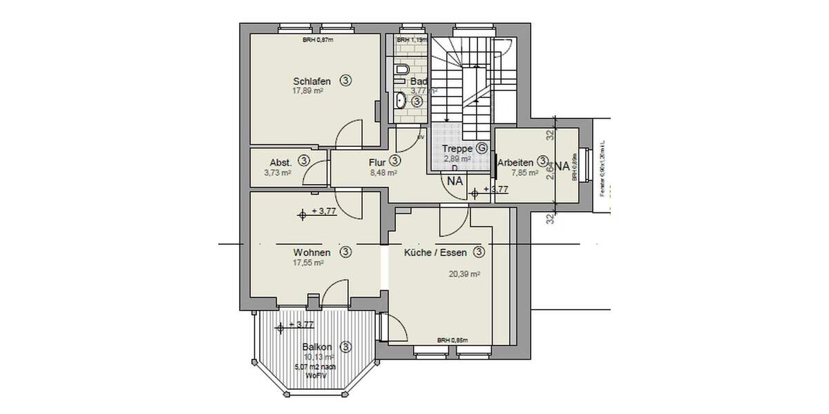 Etagenwohnung Detmold Heiligenkirchen - 3 Zimmer, 84 m&sup2;, 299.000&euro; | Angebot:25756405