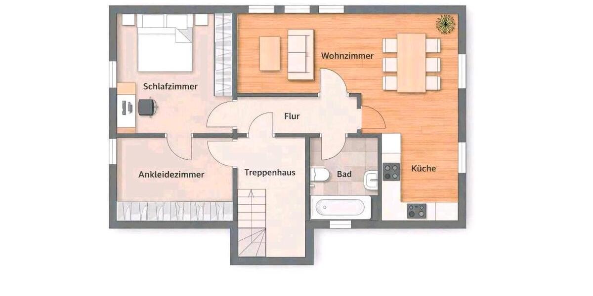 Dachgeschoßwohnung Bielefeld Brackwede - 2 Zimmer, 70 m&sup2;, 700&euro; | Angebot:26543534