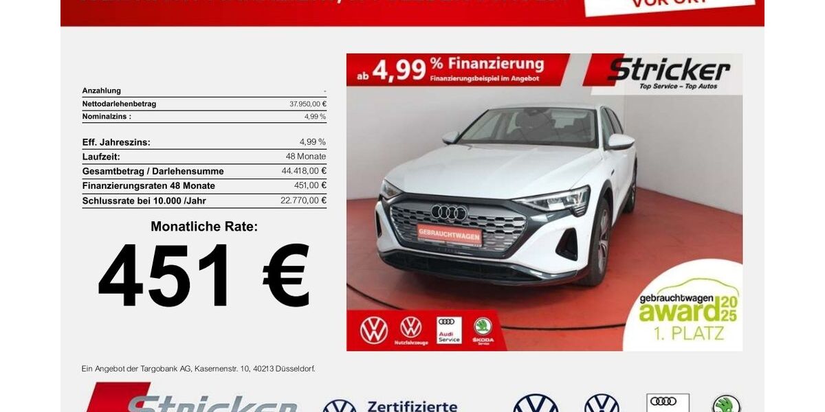 Audi Q8 e-tron 48.603 km 37.949 &euro; Detmold 32760