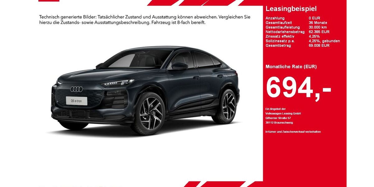 Audi Q6 e-tron 18.041 km 62.385 &euro; Gütersloh 33330
