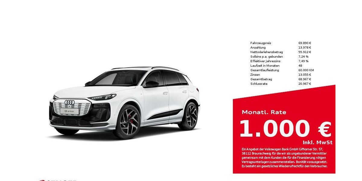 Audi Q6 e-tron 7.784 km 68.880 &euro; Bielefeld 33609