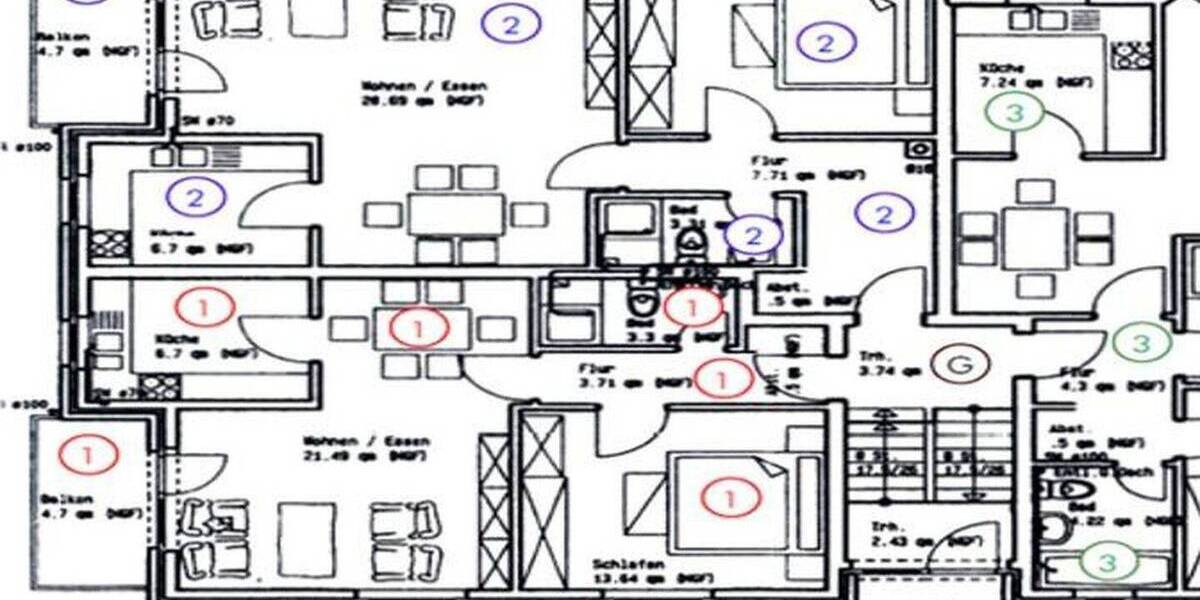Etagenwohnung Bielefeld Sennestadt - 2 Zimmer, 50 m&sup2;, 118.000&euro; | Angebot:26903122