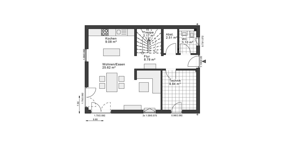 Einfamilienhaus Löhne - 3 Zimmer, 120 m&sup2;, 1.550&euro; | Angebot:26663237