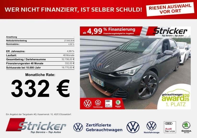 Cupra Born 25.492 km 27.949 € Detmold 32760