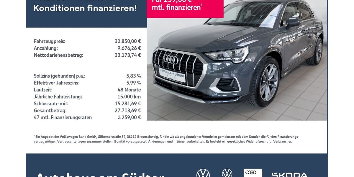 Audi Q3 47.589 km 32.850 &euro; Rietberg 33397