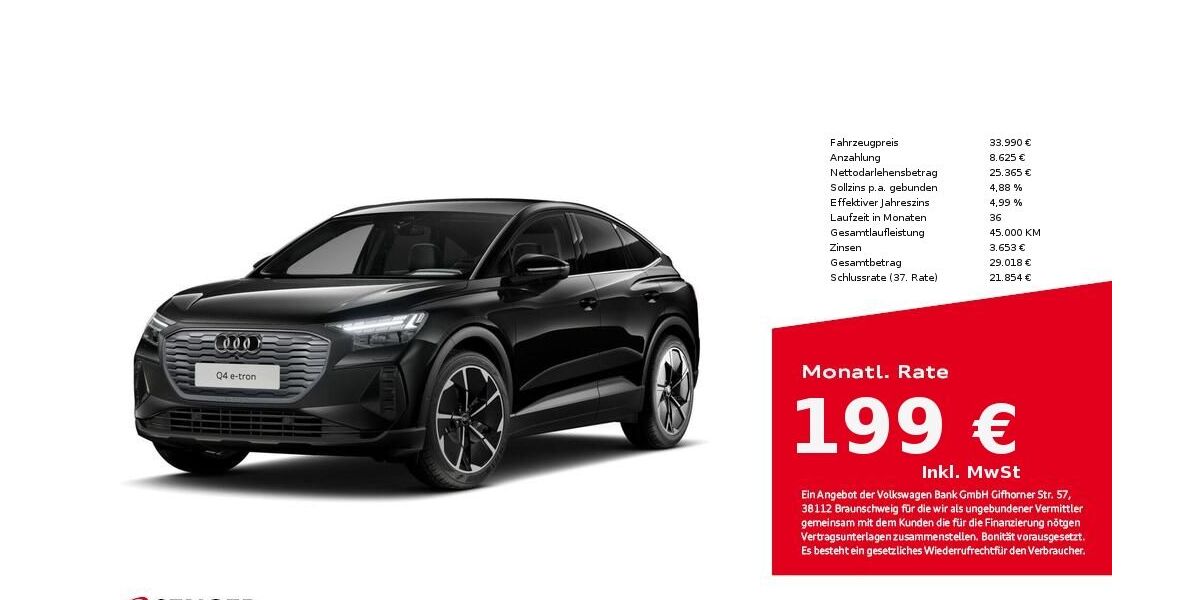 Audi Q4 e-tron 37.920 km 33.990 &euro; Bielefeld 33609