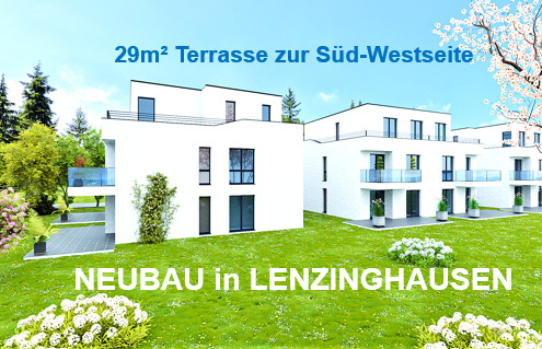 Terrassenwohnung Bielefeld Jöllenbeck - 3 Zimmer, 83 m&sup2;, 324.500&euro; | Angebot:25288897