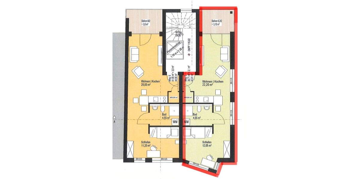 Smarte Aufteilung trifft auf Wohlfühlambiente - wohnen mitten in der Stadt 2 zimmer