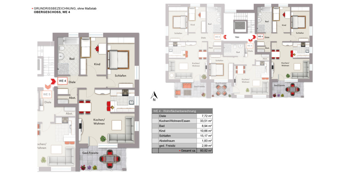 Etagenwohnung Schloß Holte-Stukenbrock Schloß Holte - 2 Zimmer, 57 m&sup2;, 244.600&euro; | Angebot:25708845