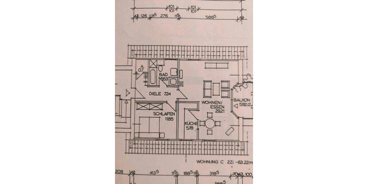 Dachgeschoßwohnung Bielefeld Jöllenbeck - 2 Zimmer, 63 m&sup2;, 620&euro; | Angebot:26397793
