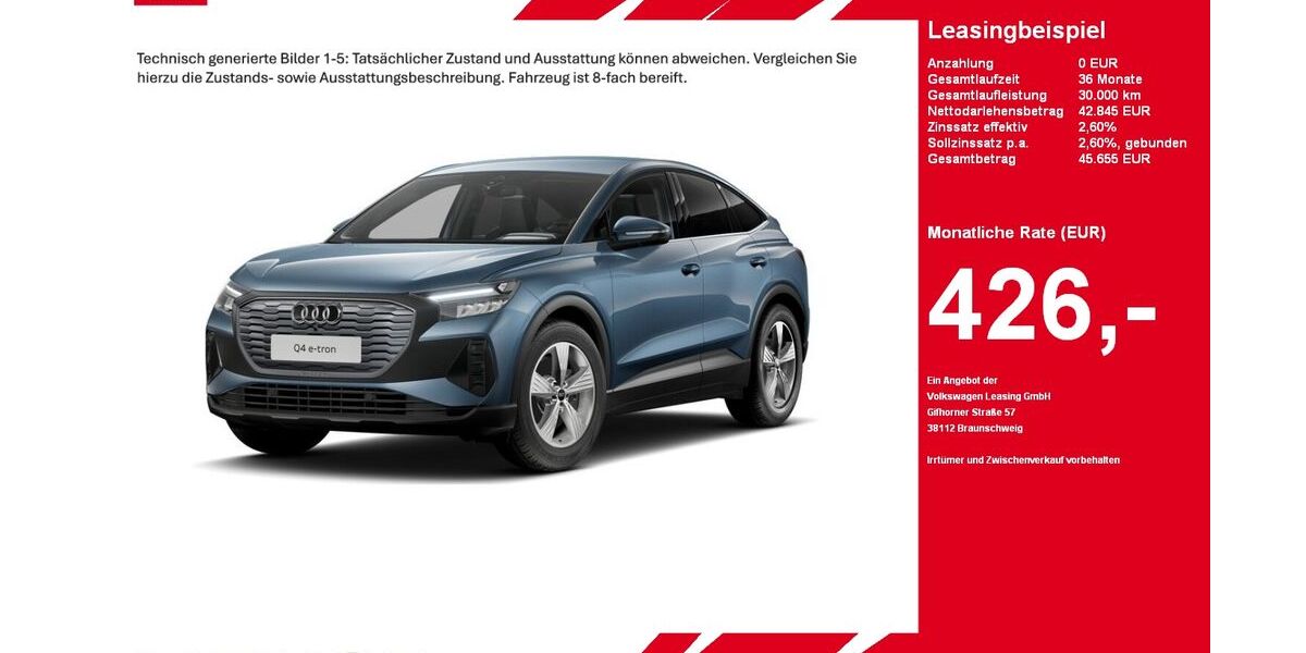 Audi Q4 e-tron 6.370 km 42.845 &euro; Gütersloh 33334