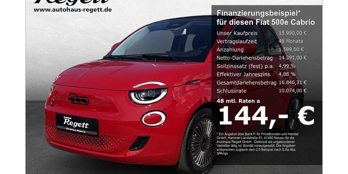 Fiat 500e 29.460 km 15.490 &euro; Delbrück-Westenholz 33129
