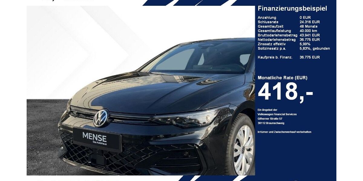 VW Golf 9.500 km 36.775 &euro; Gütersloh 33334