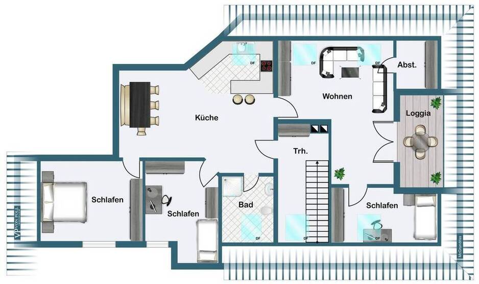 TOP Eigentumswohnung im 4-Familienhaus | ca. 105 m² | 4 Zimmer|+ Dachboden ausbaubar | Loggia|Garage
