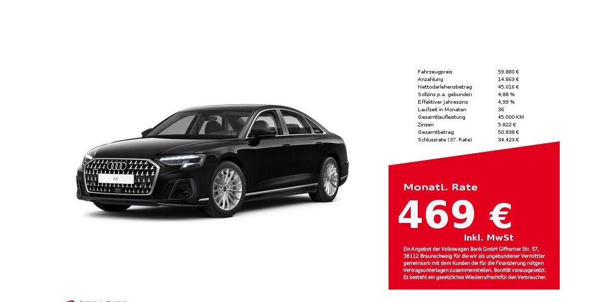 Audi A8 21.883 km 58.880 &euro; Bielefeld 33609