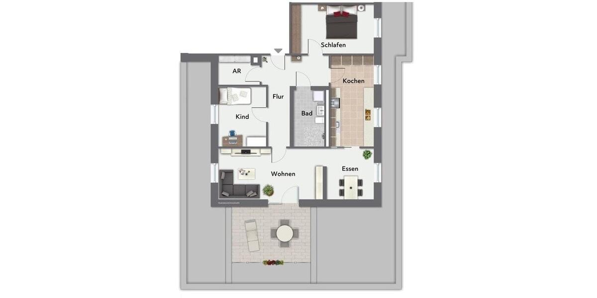 Etagenwohnung Bielefeld Heepen - 3 Zimmer, 89 m&sup2;, 1.295&euro; | Angebot:25584402